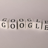 White blocks with letters spelling Google, symbolizing search and SEO concepts.